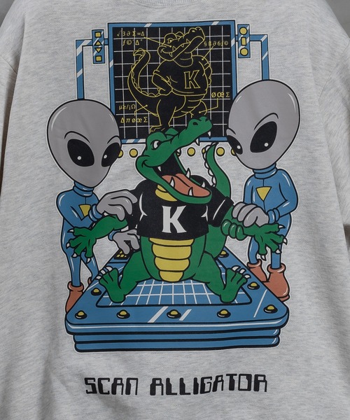 kutir（クティール）の「ワニ宇宙人ビッグプリント裏起毛スウェット（スウェット・メンズ・ライトグレー/ブラック/グリーン・MEDIUM/LARGE）」の16枚目の写真