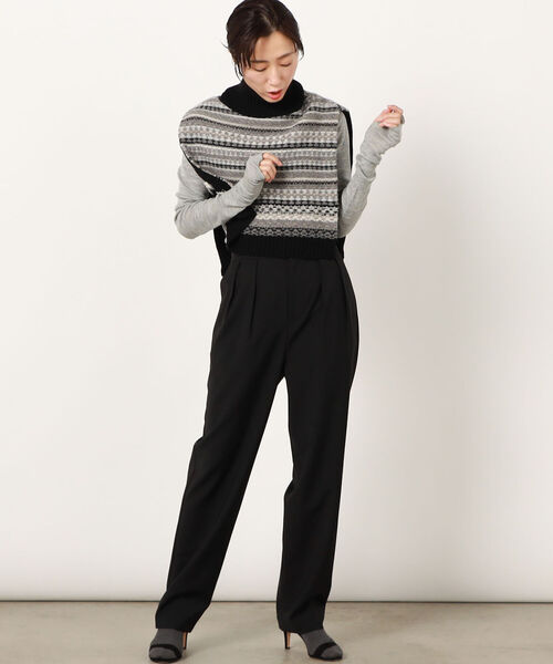 NOLLEY’S(ノーリーズ)の「◇【WEB限定サイズあり】ウォッシャブルウールサスペンダーパンツ(その他パンツ・レディース・ライトグレー/ブラック/ネイビー・40/38/36)」の7枚目の写真