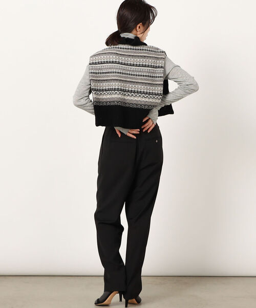 NOLLEY’S(ノーリーズ)の「◇【WEB限定サイズあり】ウォッシャブルウールサスペンダーパンツ(その他パンツ・レディース・ライトグレー/ブラック/ネイビー・40/38/36)」の8枚目の写真