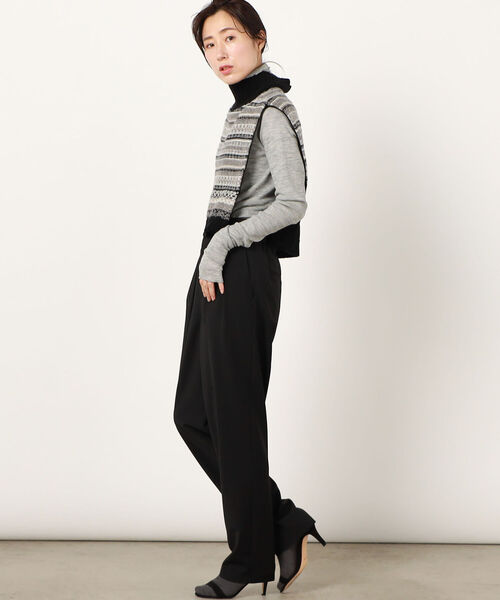 NOLLEY’S(ノーリーズ)の「◇【WEB限定サイズあり】ウォッシャブルウールサスペンダーパンツ(その他パンツ・レディース・ライトグレー/ブラック/ネイビー・40/38/36)」の9枚目の写真
