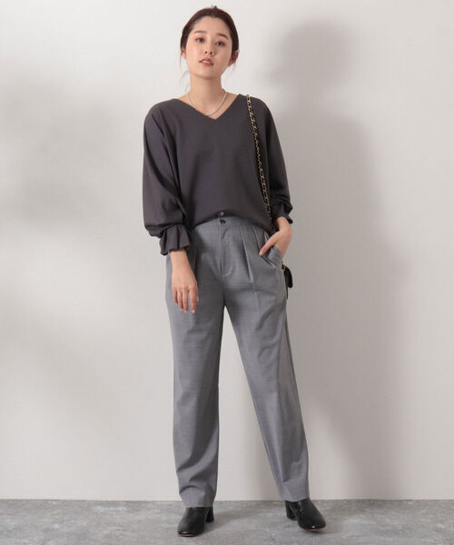 NOLLEY’S(ノーリーズ)の「◇【WEB限定サイズあり】ウォッシャブルウールサスペンダーパンツ(その他パンツ・レディース・ライトグレー/ブラック/ネイビー・40/38/36)」の12枚目の写真