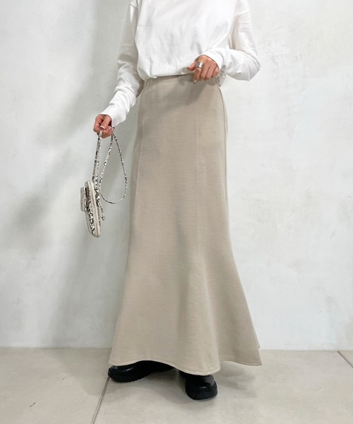 DouDou(ドゥドゥ)の「切替マーメイドスカート(スカート・レディース・ベージュ/オフホワイト/ブラック/ブルー系その他・FREE)」の14枚目の写真
