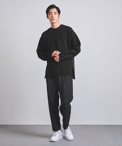 EN ROUTE（アンルート）の「＜EN ROUTE（アンルート）＞ ミラノリブ サイドスリット コンビ プルオーバー ニット（ニット/セーター・メンズ・ブラック/グレー・1/2/3）」の5枚目の写真