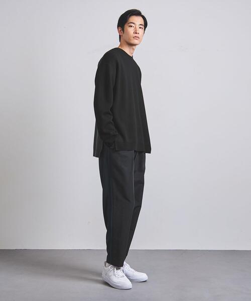 EN ROUTE（アンルート）の「＜EN ROUTE（アンルート）＞ ミラノリブ サイドスリット コンビ プルオーバー ニット（ニット/セーター・メンズ・ブラック/グレー・1/2/3）」の6枚目の写真