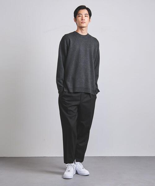 EN ROUTE（アンルート）の「＜EN ROUTE（アンルート）＞ ミラノリブ サイドスリット コンビ プルオーバー ニット（ニット/セーター・メンズ・ブラック/グレー・1/2/3）」の8枚目の写真