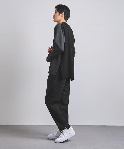 EN ROUTE（アンルート）の「＜EN ROUTE（アンルート）＞ ミラノリブ サイドスリット コンビ プルオーバー ニット（ニット/セーター・メンズ・ブラック/グレー・1/2/3）」の9枚目の写真