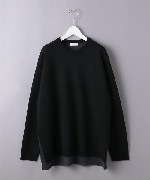 EN ROUTE（アンルート）の「＜EN ROUTE（アンルート）＞ ミラノリブ サイドスリット コンビ プルオーバー ニット（ニット/セーター・メンズ・ブラック/グレー・1/2/3）」の10枚目の写真