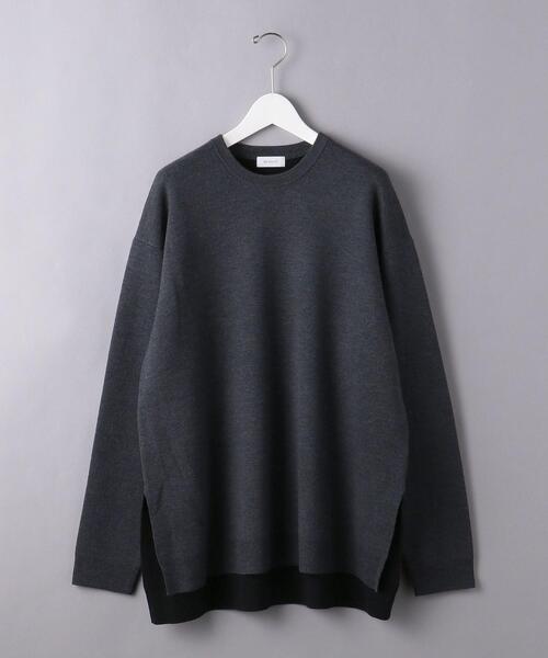 EN ROUTE（アンルート）の「＜EN ROUTE（アンルート）＞ ミラノリブ サイドスリット コンビ プルオーバー ニット（ニット/セーター・メンズ・ブラック/グレー・1/2/3）」の13枚目の写真