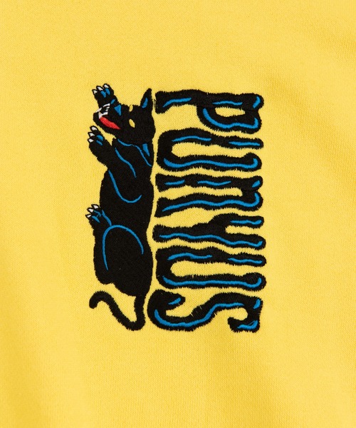 PUNYUS（プニュズ）の「ブラックパンサー刺繍パーカー（パーカー・レディース・ブラック/イエロー・3/4）」の14枚目の写真