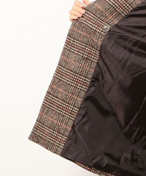 M.deux（エムドゥ）の「チェックチェスターコート（チェスターコート・レディース・ブラウン・MEDIUM）」の11枚目の写真