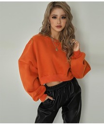 ANAP | シンプルクロップド裏起毛トップス(スウェット)
