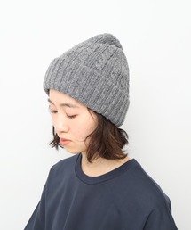 ライトグレー ケーブル編み ニットビーニー (1) ニューハッタン】新品未使用 ケーブル ニットキャップ ビーニー