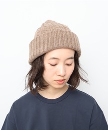 WHITE MAILS（ホワイトメイルズ）の「WOOL PAPER DOUBLE KNIT CABLE BEANIE / ウール×和紙ダブルニットケーブルビーニー 《 手洗い可 》（ニットキャップ/ビーニー）」