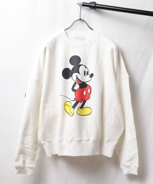 Little sunny bite(リトルサニーバイト)の「《Little Sunny Bite》Disney collection mickey sweat top(Tシャツ/カットソー・レディース・ホワイト/ブラック・FREE)」の3枚目の写真
