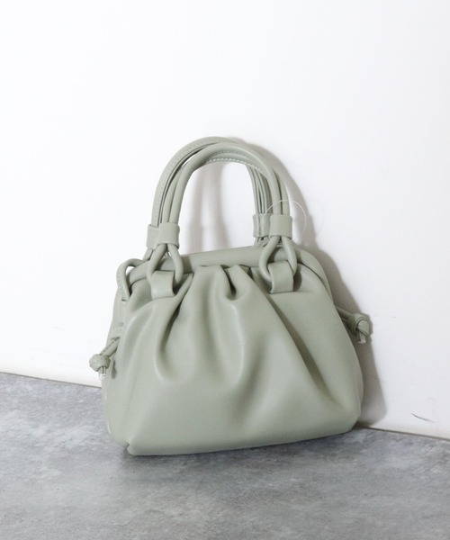 archives（アルシーヴ）の「くるみがま口ハンドルショルダー（ショルダーバッグ・レディース・グリーン/アイボリー/ブラック・FREE）」の8枚目の写真