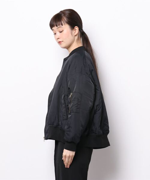 coca（coca）（コカ）の「ルーズシルエット MA-1ブルゾン（MA-1・レディース・ブラック/カーキ・M/L）」の15枚目の写真