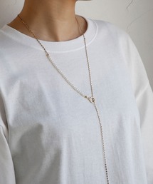 パールとチェーンの2WAYロングネックレス