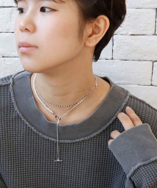 colleca la（コレカラ）の「パールとチェーンの2WAYロングネックレス（ネックレス・レディース・シルバー/ゴールド・ﾌﾘ-）」の3枚目の写真