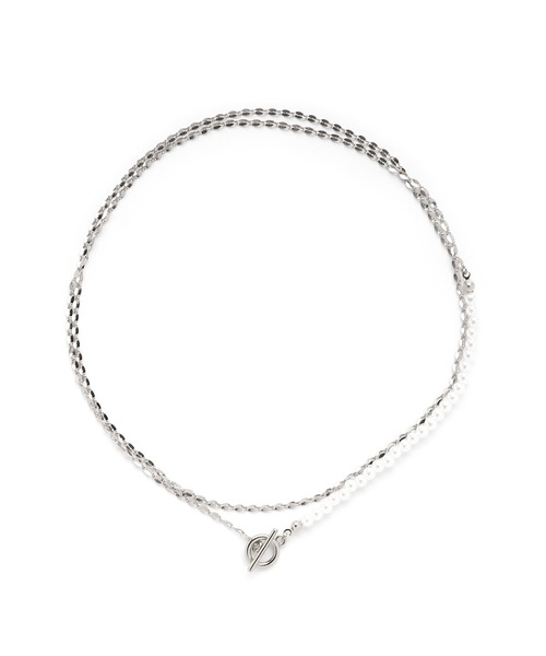 colleca la（コレカラ）の「パールとチェーンの2WAYロングネックレス（ネックレス・レディース・シルバー/ゴールド・ﾌﾘ-）」の7枚目の写真