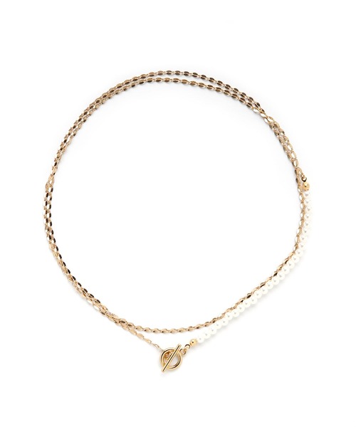 colleca la（コレカラ）の「パールとチェーンの2WAYロングネックレス（ネックレス・レディース・シルバー/ゴールド・ﾌﾘ-）」の8枚目の写真