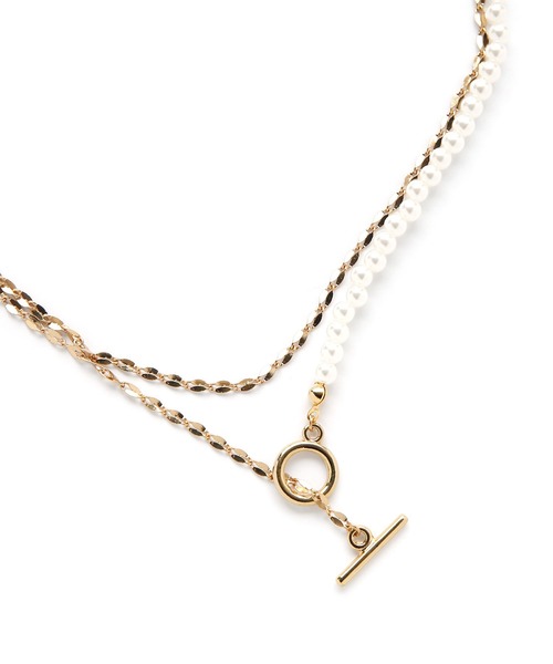 colleca la（コレカラ）の「パールとチェーンの2WAYロングネックレス（ネックレス・レディース・シルバー/ゴールド・ﾌﾘ-）」の9枚目の写真