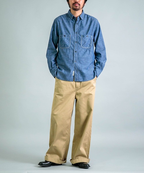 OMNIGOD mens / オムニゴッド] シャンブレー ワークシャツⅢ