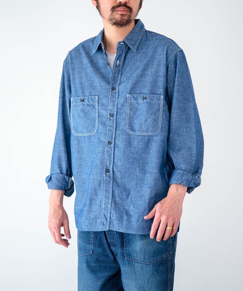 OMNIGOD mens / オムニゴッド] シャンブレー ワークシャツⅢ | Domingo