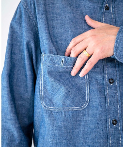 OMNIGOD mens / オムニゴッド] シャンブレー ワークシャツⅢ | Domingo