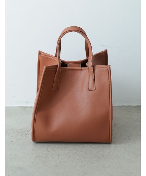 Re:EDIT（リエディ）の「キューブハンドバッグ（ハンドバッグ・レディース・レオパード/キャメル/ブラック・FREE）」の3枚目の写真