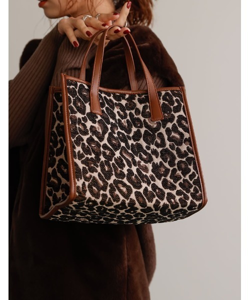 Re:EDIT（リエディ）の「キューブハンドバッグ（ハンドバッグ・レディース・レオパード/キャメル/ブラック・FREE）」の4枚目の写真