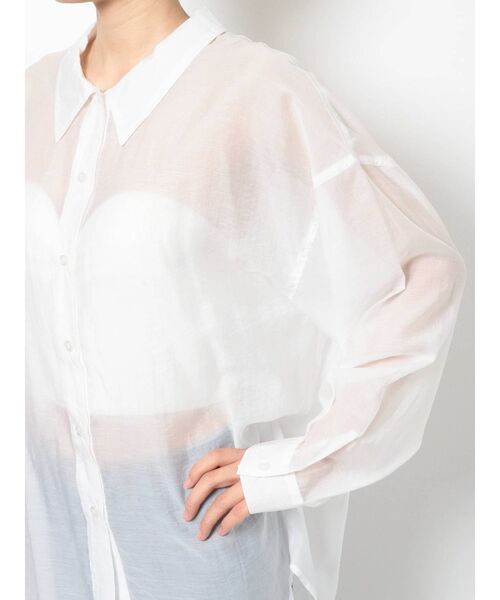 GYDA(ジェイダ)の「SHEAR シャツ(シャツ/ブラウス・レディース・ブラック/オフホワイト/シャーベット・FREE)」の20枚目の写真