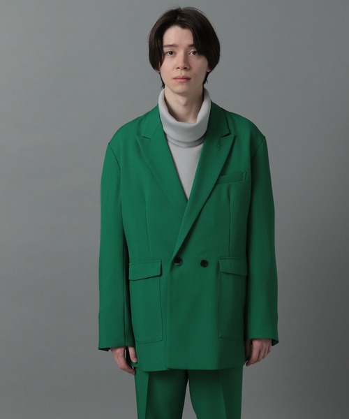 HARE(ハレ)の「カラーポケットWジャケット(HARE)(テーラードジャケット・メンズ・ブラック/グリーン・SMALL/MEDIUM)」の12枚目の写真