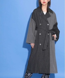 osharewalker | 【廃盤】『配色デニムトレンチコート』(トレンチコート)