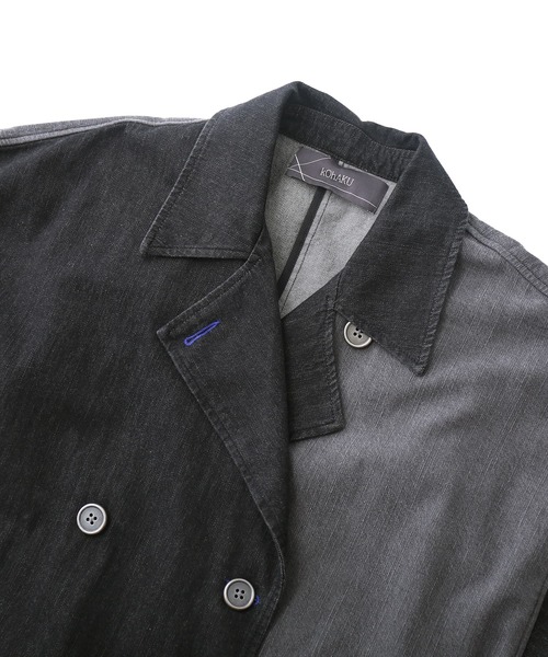 osharewalker（オシャレウォーカー）の「【廃盤】『配色デニムトレンチコート』（トレンチコート・レディース・ブラック・FREE）」の18枚目の写真