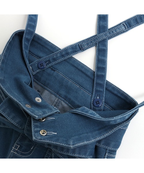 JENNI love（ジェニィラブ）の「サス&リボン付きデニムサロペ（サロペット/オーバーオール・キッズ・サックスブルー/ブルー・130cm/140cm/150cm/160cm）」の13枚目の写真