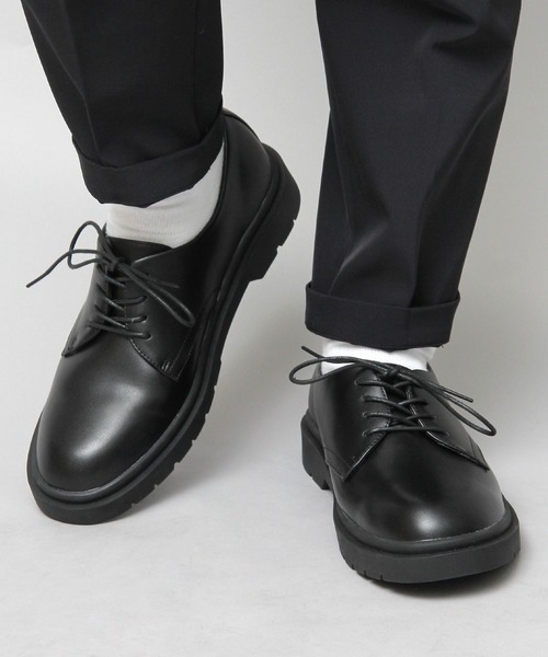 glabella（グラベラ）の「4ホール クッションソール プレーントゥ オックスフォードシューズ（ドレスシューズ・メンズ・ブラック/ブラック系その他・SS/S/M/L）」の6枚目の写真