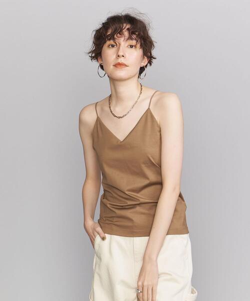 BEAUTY&YOUTH UNITED ARROWS(ビューティーアンドユースユナイテッドアローズ)の「BY コットンブレンド ベア天竺 ブラキャミソール(キャミソール・レディース・ホワイト/ブラック/ベージュ/クリーム・FREE)」の7枚目の写真