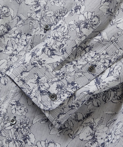 MEN'S BIGI（メンズビギ）の「フラワージャガードカッタウェイシャツ（シャツ/ブラウス・メンズ・ネイビー/ホワイト/ピンク・01/02/03/04）」の13枚目の写真