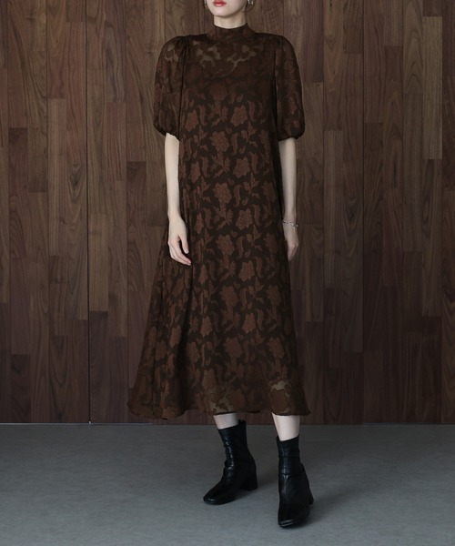 J by blue バックリボンジャガードドレス インナー付き 結婚式 J by blue（ジェイバイブルー）の「《新色追加／選べる着丈》インナー