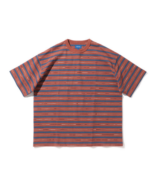BEAMS（ビームス）の「BEAMS / カスリ ボーダー Tシャツ（Tシャツ/カットソー・メンズ・サックスブルー/ブラウン・X-LARGE/LARGE/MEDIUM/SMALL）」の9枚目の写真