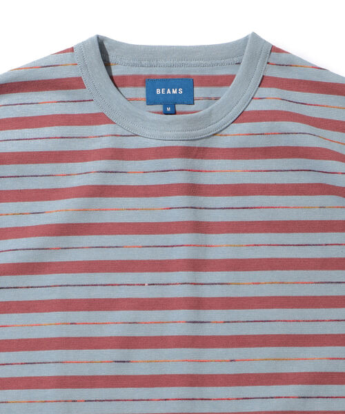 BEAMS（ビームス）の「BEAMS / カスリ ボーダー Tシャツ（Tシャツ/カットソー・メンズ・サックスブルー/ブラウン・X-LARGE/LARGE/MEDIUM/SMALL）」の11枚目の写真