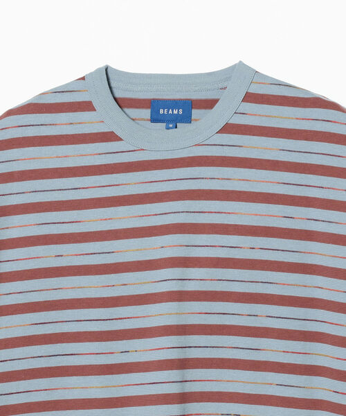 BEAMS（ビームス）の「BEAMS / カスリ ボーダー Tシャツ（Tシャツ/カットソー・メンズ・サックスブルー/ブラウン・X-LARGE/LARGE/MEDIUM/SMALL）」の21枚目の写真