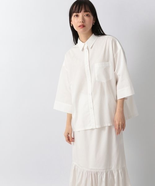 LOWRYS FARM（ローリーズファーム）の「ハーフスリーブシャツ６Ｓ　269146（シャツ/ブラウス・レディース・ブラック/オフホワイト/イエロー/グリーン・FREE）」の6枚目の写真