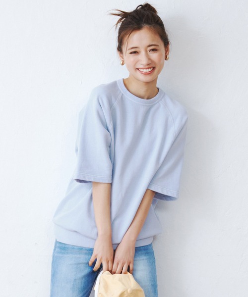coca(coca)(コカ)の「ピグメントラグラントップス(Tシャツ/カットソー・メンズ・チャコールグレー/ライトブルー/パープル・M/L)」の1枚目の写真