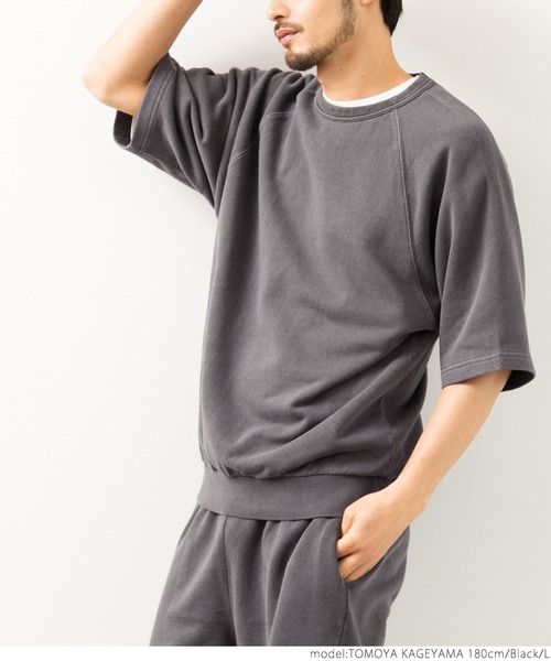 coca(coca)(コカ)の「ピグメントラグラントップス(Tシャツ/カットソー・メンズ・チャコールグレー/ライトブルー/パープル・M/L)」の7枚目の写真