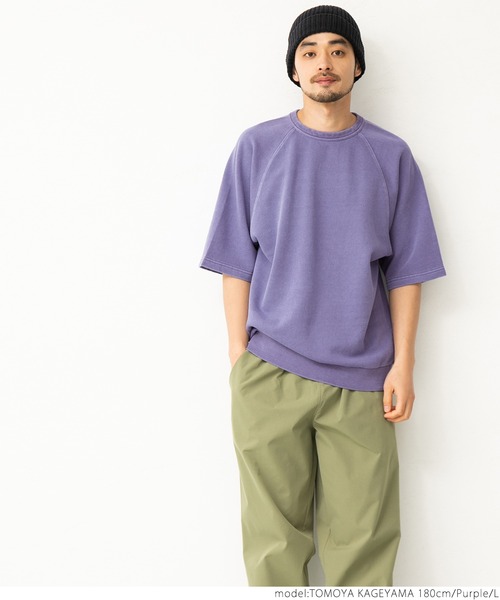 coca(coca)(コカ)の「ピグメントラグラントップス(Tシャツ/カットソー・メンズ・チャコールグレー/ライトブルー/パープル・M/L)」の16枚目の写真