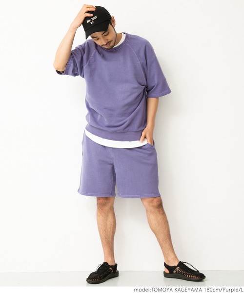 coca(coca)(コカ)の「ピグメントラグラントップス(Tシャツ/カットソー・メンズ・チャコールグレー/ライトブルー/パープル・M/L)」の17枚目の写真