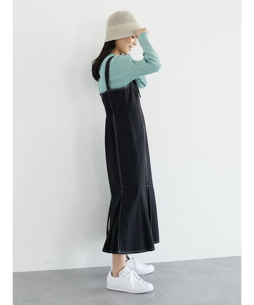ELENCARE DUE（エレンカーレデュエ）の「・ELENCARE DUE ツイルマーメイドジャンスカ（ジャンパースカート・レディース・ブラック/ベージュ/ライトカーキ・FREE）」の19枚目の写真
