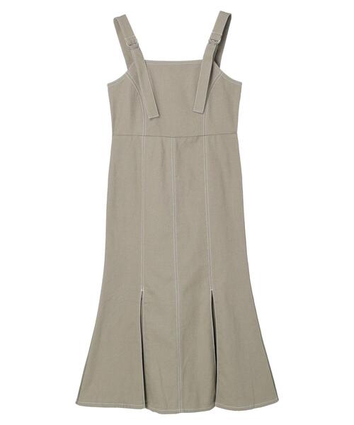 ELENCARE DUE（エレンカーレデュエ）の「・ELENCARE DUE ツイルマーメイドジャンスカ（ジャンパースカート・レディース・ブラック/ベージュ/ライトカーキ・FREE）」の14枚目の写真