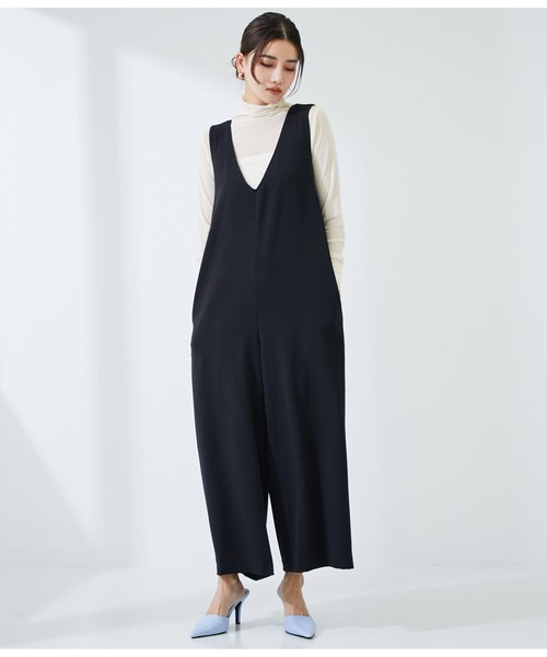 Settimissimo（セッティミッシモ）の「バックオープンデザインオールインワン（つなぎ/オールインワン・レディース・ブラック/グレイッシュベージュ・FREE）」の2枚目の写真